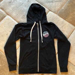 Peloton 🔥 Zip Up Sweatshirt Hoodie Pause Breathe Reflect Black Sz S